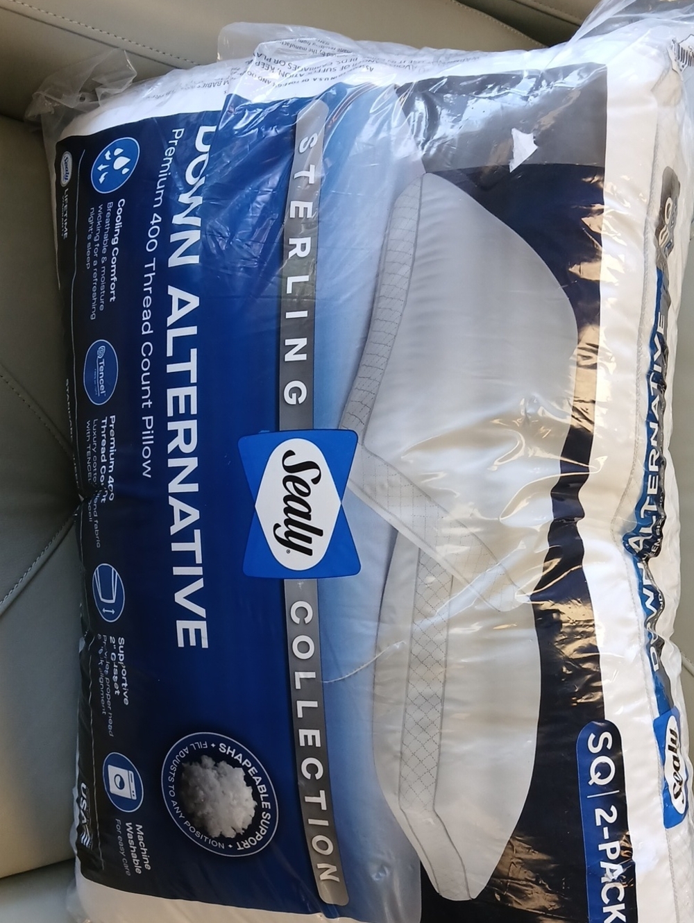 Sealy Sterling Collection White Down Alternative Pillow - 2-Pack